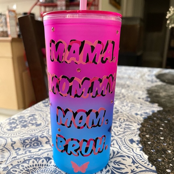 Custom Tumbler 21 oz MOM Bling Rhinestone Cup Handcrafted New - Picture 7 of 10